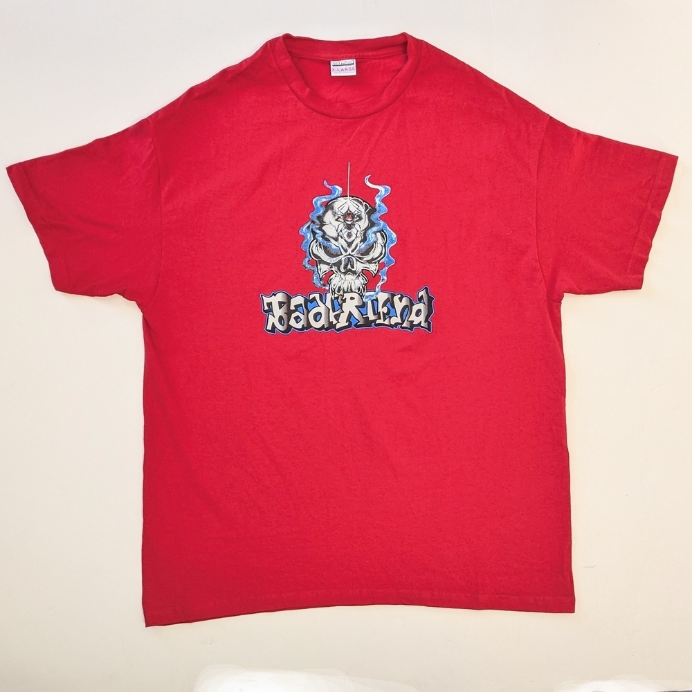 BadFriend Red Graphic Skull XL Cotton Short Sleeve T-Shirt
